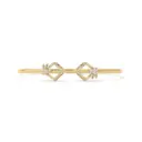 Geometric Diamond Open Cuff Bangle 