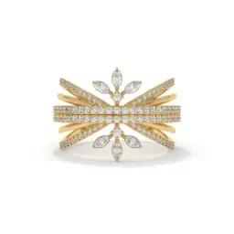 Regal Bloom Diamond Ring  (LAB GROWN, 18K YELLOW GOLD)