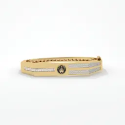 Crown Emblem Diamond Men's Bracelet 